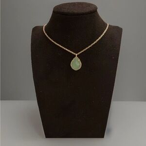 KENDRA SCOTT GOLD TONE CHALCEDONY FACETED KIRI 20" NECKLACE